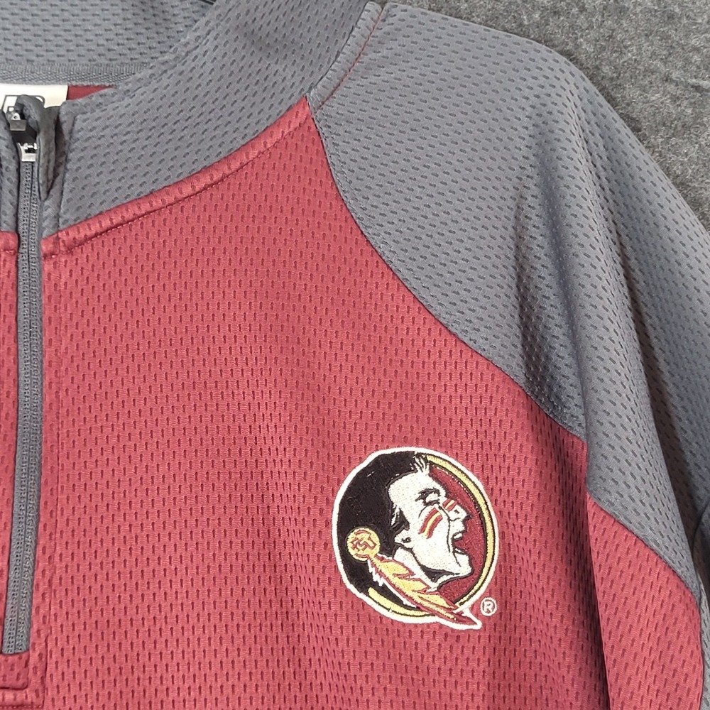 Florida State Seminoles Proedge Mens 3XL Quarter Zip Pullover Mesh Maroon Vntg